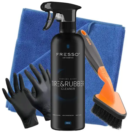 Fresso Tire & Rubber Cleaner 500ml + ADBL szczotka Tire Brush  zestaw do czyszenia opon