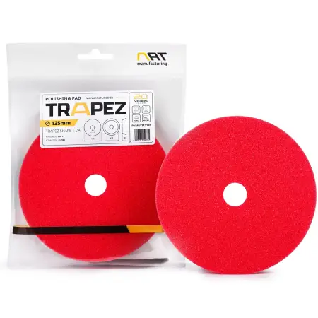 NAT Trapez DA 135mm Czerwona miękka gąbka polerska