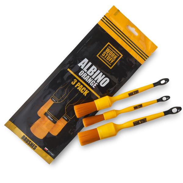 Work Stuff Detailing Brush Albino Orange 3-Pack – pędzle detailingowe