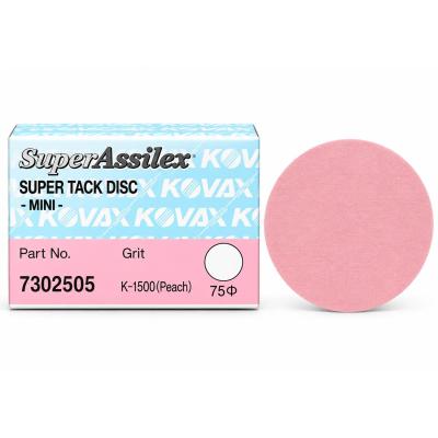 Kovax Super Assilex K1500 Peach Ø75 mm – krążki ścierne na sucho - 1 sztuka